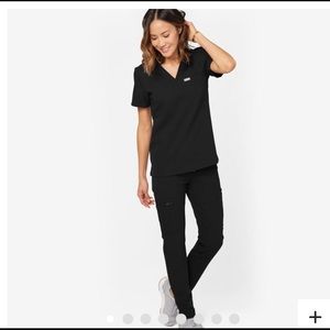 Figs yola  tall skinny scrub pants black